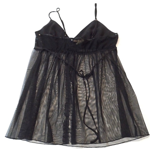 Flora Nikrooz Teddy Size Medium Black Sequins - Picture 7 of 7